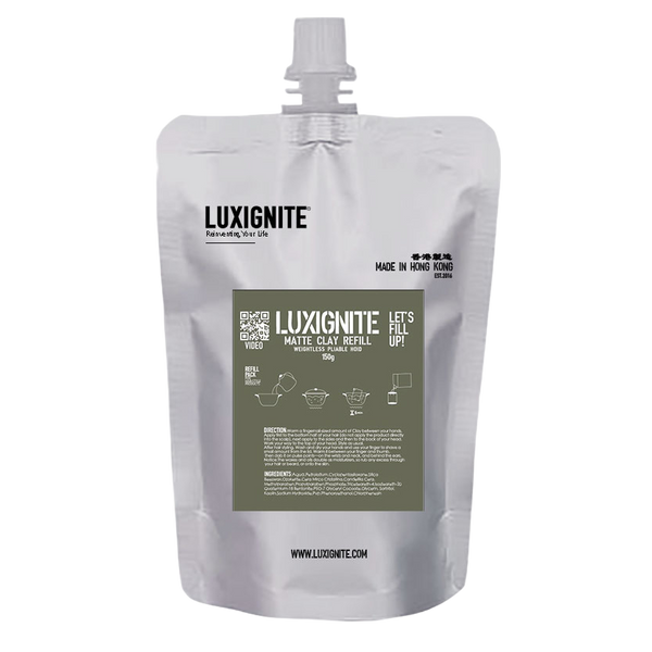 補充包 銀罐 高強度塑型啞光造型 │ 香港製造 │ 水性配方髮泥 │ Luxignite Refill Pack