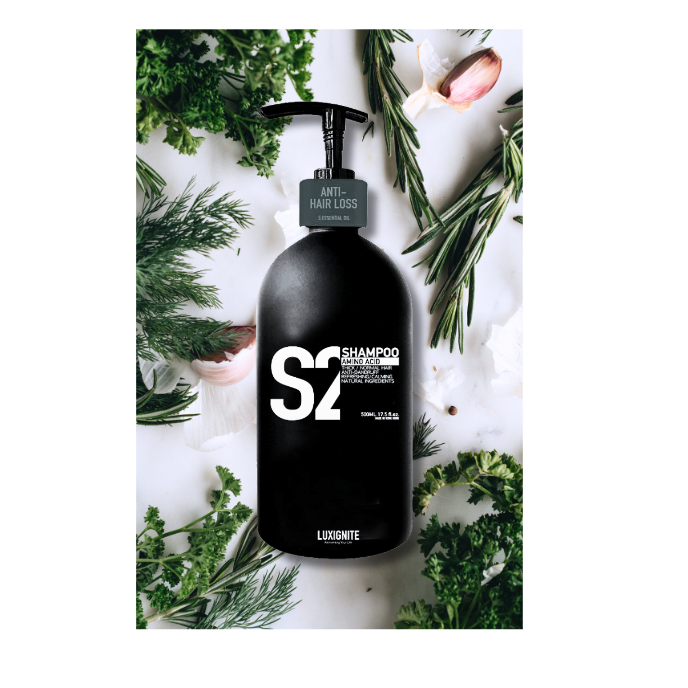 S2 天然精油氨基酸去頭皮屑消炎防脫洗髮液  |溫和不刺激洗頭水 | Luxignite 500ml