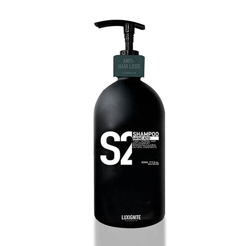 S2 天然精油氨基酸去頭皮屑消炎防脫洗髮液  |溫和不刺激洗頭水 | Luxignite 500 ml