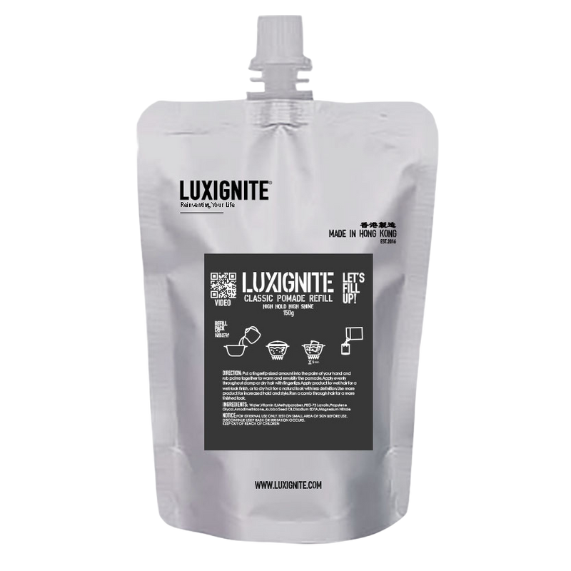 補充包 碳纖罐 高強度塑型高亮度造型 香港製造  │ 水性配方經典髮蠟 │ Luxignite Refill Pack